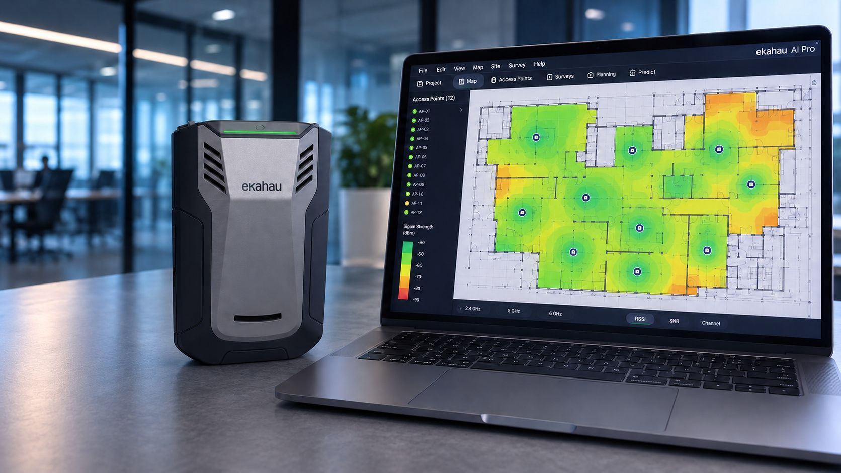 Ekahau nel Wi-Fi professionale: Sidekick 2, AI Pro e analisi dello spettro